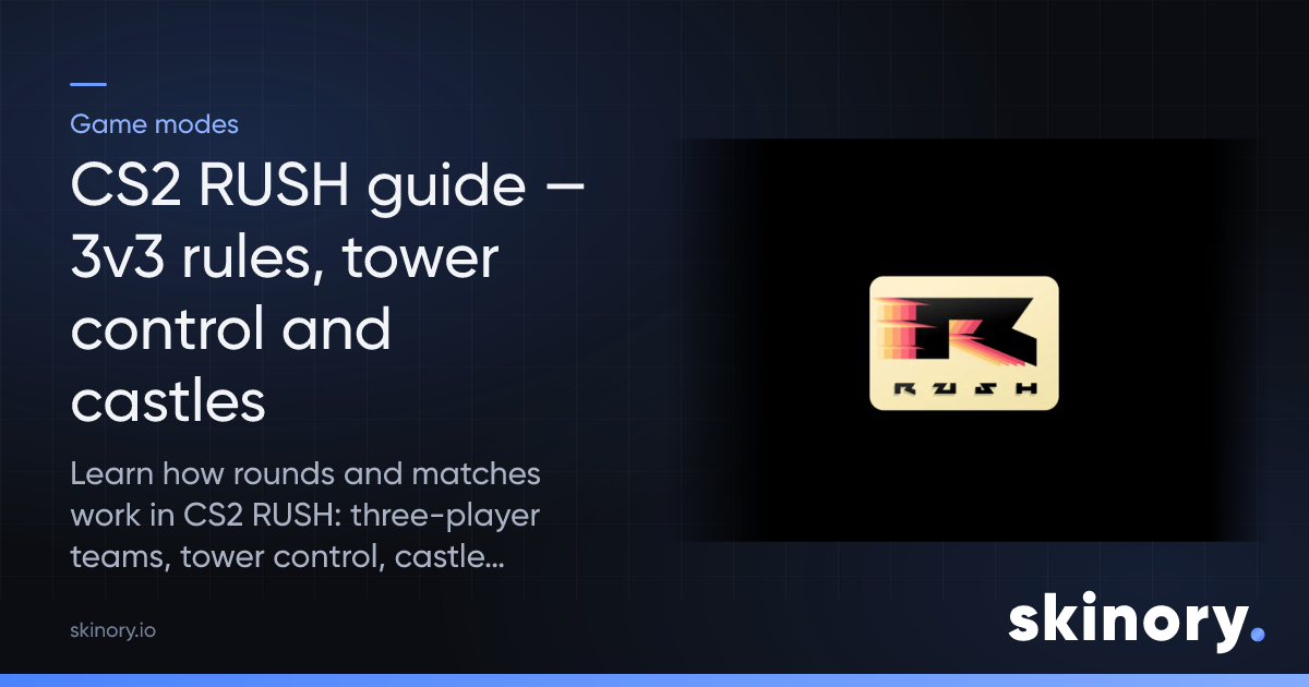 CS2 RUSH guide — 3v3 rules, tower control and castles